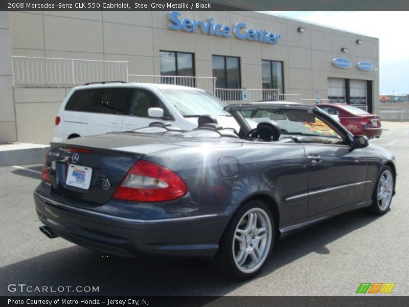 Steel Grey Metallic / Black 2008 Mercedes-Benz CLK 550 Cabriolet