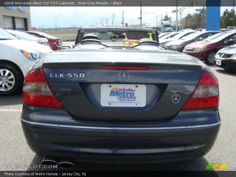 Steel Grey Metallic / Black 2008 Mercedes-Benz CLK 550 Cabriolet