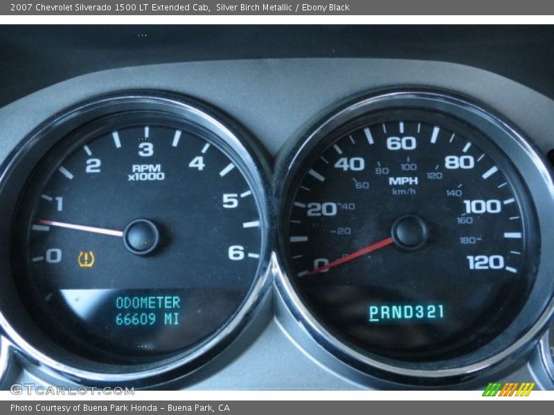 Silver Birch Metallic / Ebony Black 2007 Chevrolet Silverado 1500 LT Extended Cab