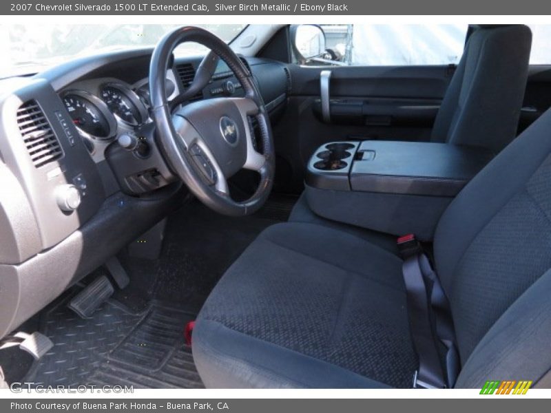 Silver Birch Metallic / Ebony Black 2007 Chevrolet Silverado 1500 LT Extended Cab