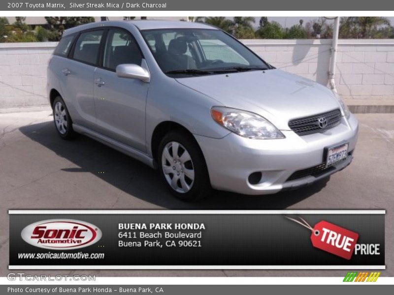 Silver Streak Mica / Dark Charcoal 2007 Toyota Matrix