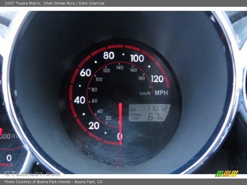 Silver Streak Mica / Dark Charcoal 2007 Toyota Matrix