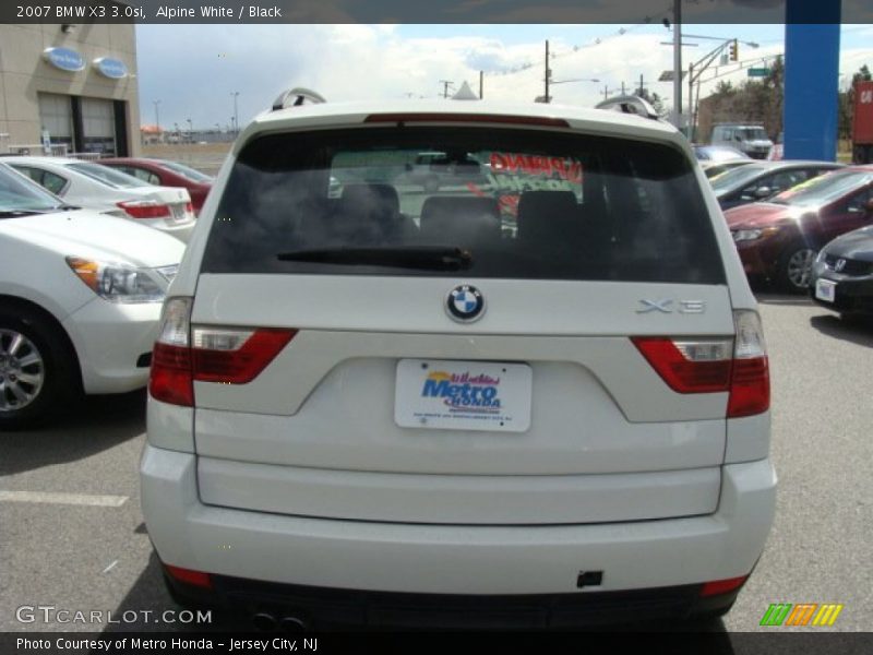 Alpine White / Black 2007 BMW X3 3.0si