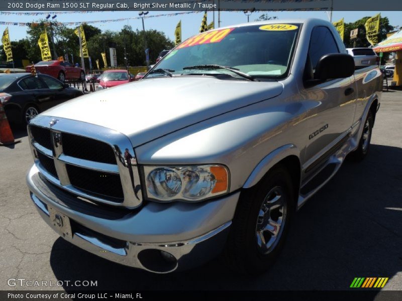Bright Silver Metallic / Taupe 2002 Dodge Ram 1500 SLT Regular Cab