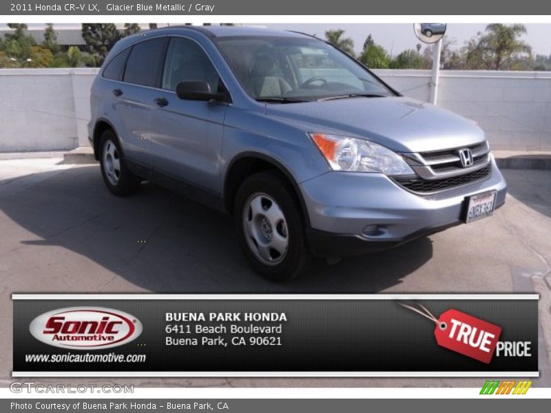 Glacier Blue Metallic / Gray 2011 Honda CR-V LX