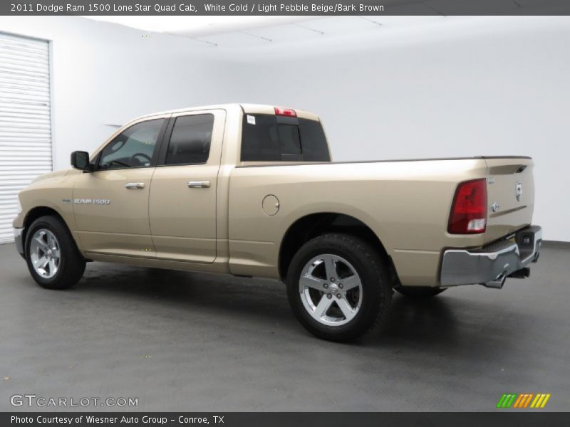 White Gold / Light Pebble Beige/Bark Brown 2011 Dodge Ram 1500 Lone Star Quad Cab
