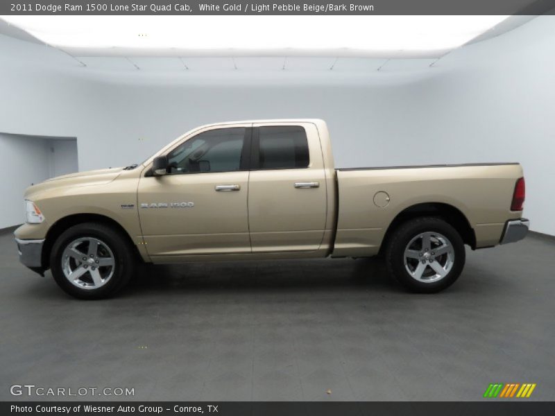 White Gold / Light Pebble Beige/Bark Brown 2011 Dodge Ram 1500 Lone Star Quad Cab