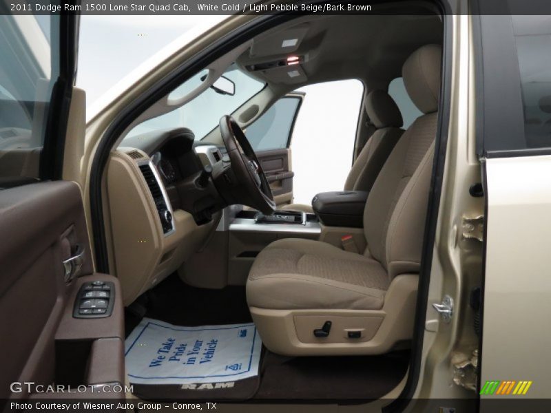 White Gold / Light Pebble Beige/Bark Brown 2011 Dodge Ram 1500 Lone Star Quad Cab
