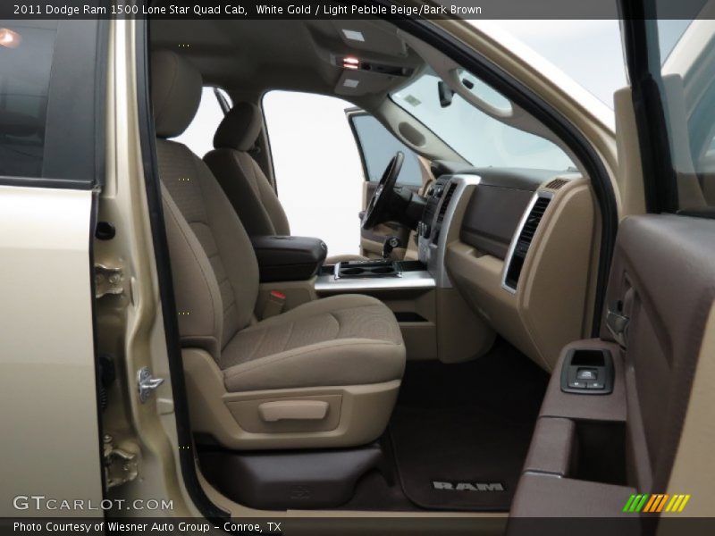 White Gold / Light Pebble Beige/Bark Brown 2011 Dodge Ram 1500 Lone Star Quad Cab