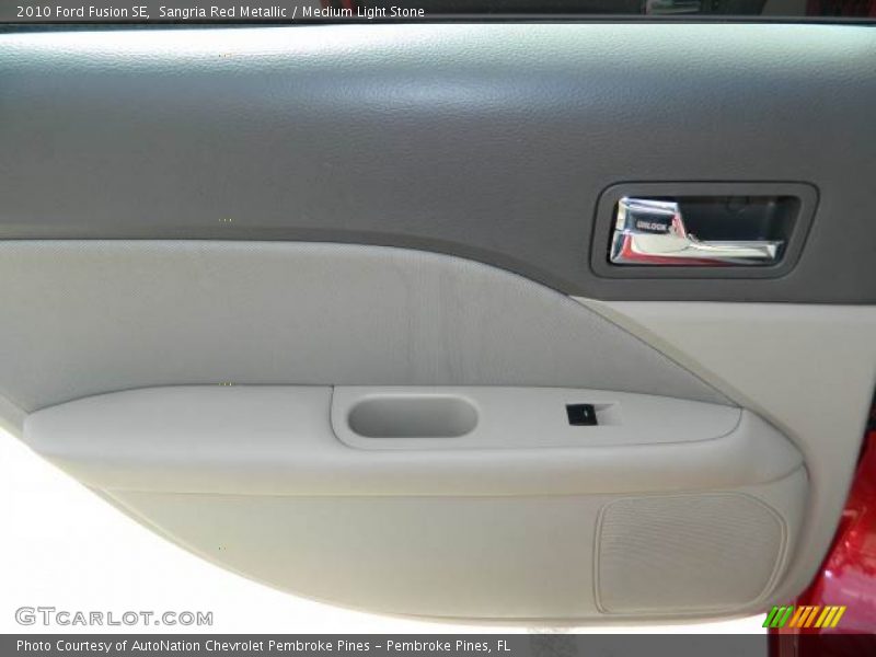 Sangria Red Metallic / Medium Light Stone 2010 Ford Fusion SE