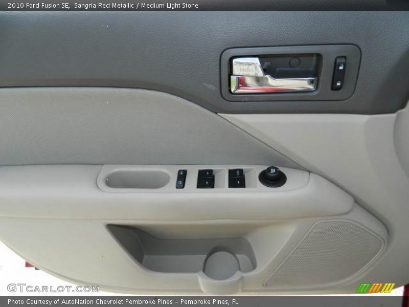 Sangria Red Metallic / Medium Light Stone 2010 Ford Fusion SE