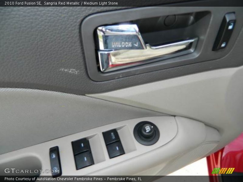 Sangria Red Metallic / Medium Light Stone 2010 Ford Fusion SE