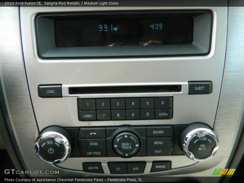 Sangria Red Metallic / Medium Light Stone 2010 Ford Fusion SE