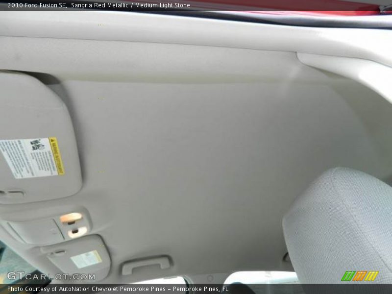 Sangria Red Metallic / Medium Light Stone 2010 Ford Fusion SE