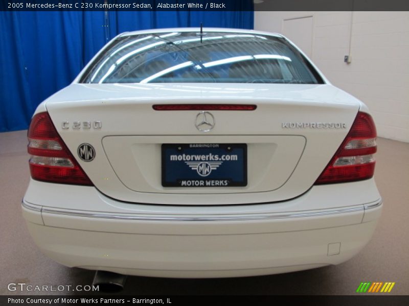 Alabaster White / Black 2005 Mercedes-Benz C 230 Kompressor Sedan