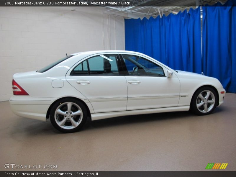 Alabaster White / Black 2005 Mercedes-Benz C 230 Kompressor Sedan