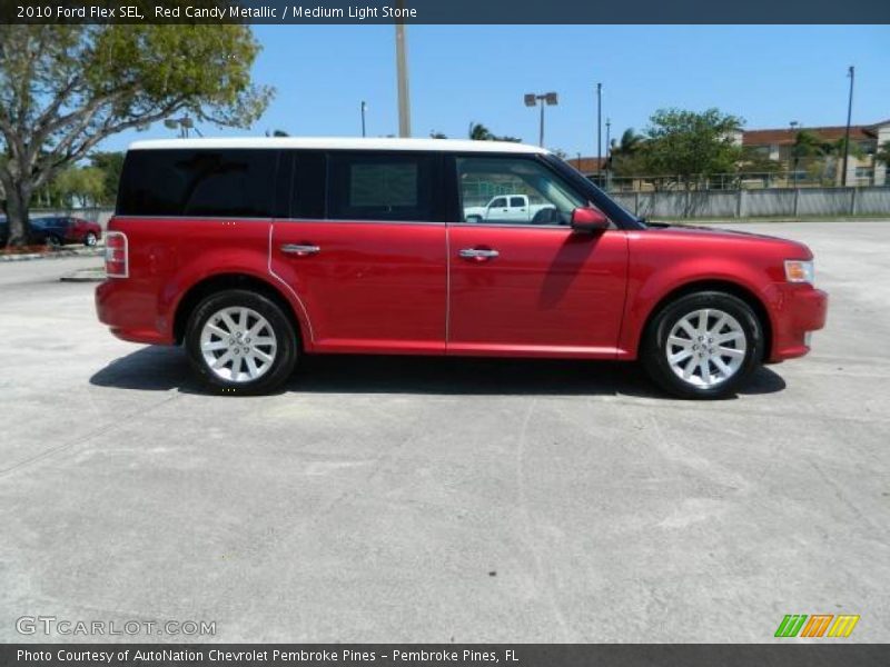 Red Candy Metallic / Medium Light Stone 2010 Ford Flex SEL