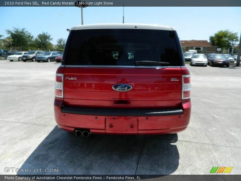 Red Candy Metallic / Medium Light Stone 2010 Ford Flex SEL