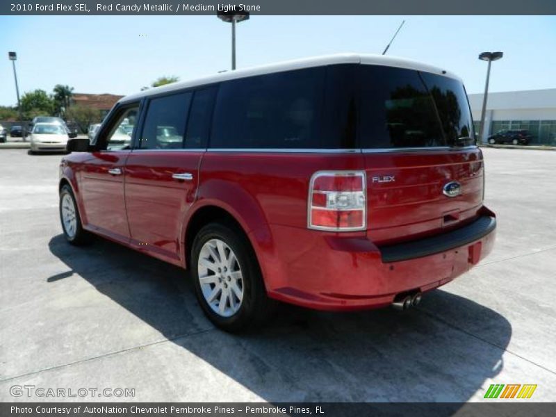 Red Candy Metallic / Medium Light Stone 2010 Ford Flex SEL