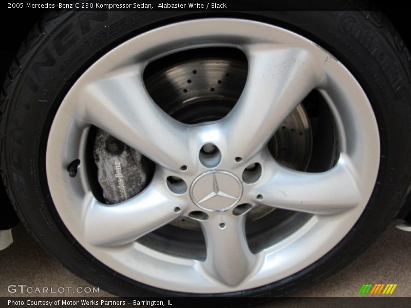 Alabaster White / Black 2005 Mercedes-Benz C 230 Kompressor Sedan