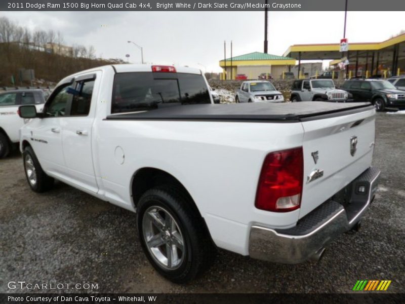 Bright White / Dark Slate Gray/Medium Graystone 2011 Dodge Ram 1500 Big Horn Quad Cab 4x4
