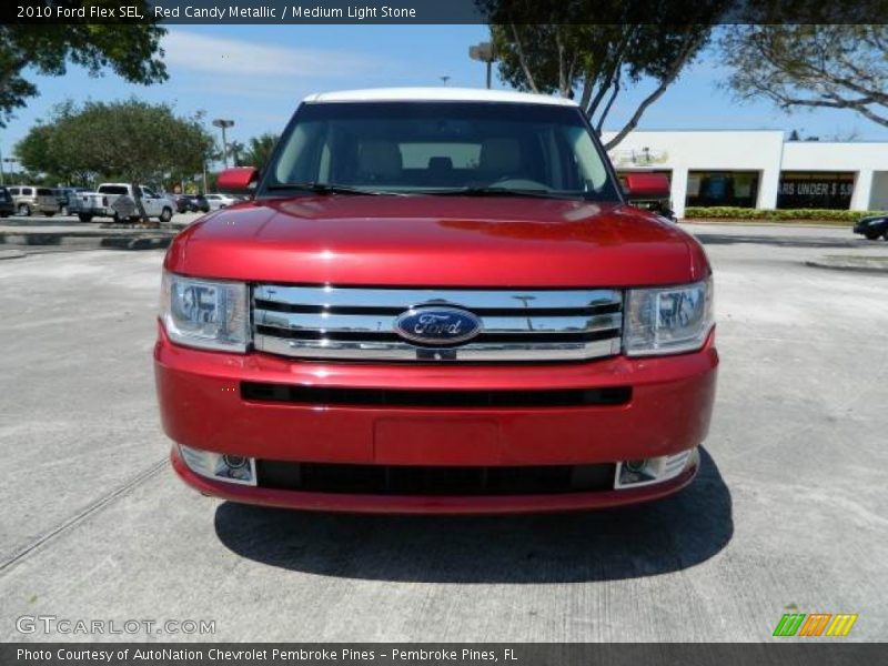Red Candy Metallic / Medium Light Stone 2010 Ford Flex SEL
