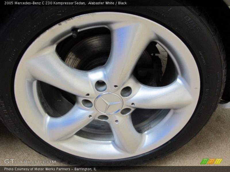 Alabaster White / Black 2005 Mercedes-Benz C 230 Kompressor Sedan