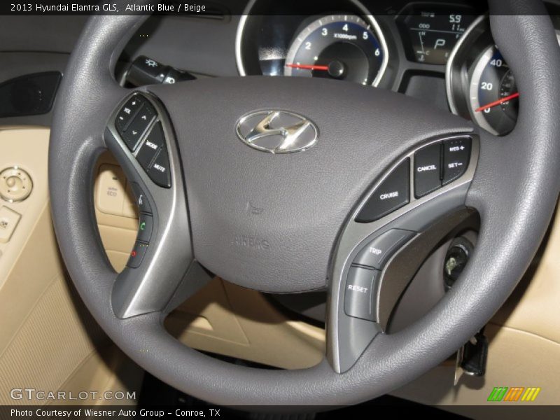 Atlantic Blue / Beige 2013 Hyundai Elantra GLS