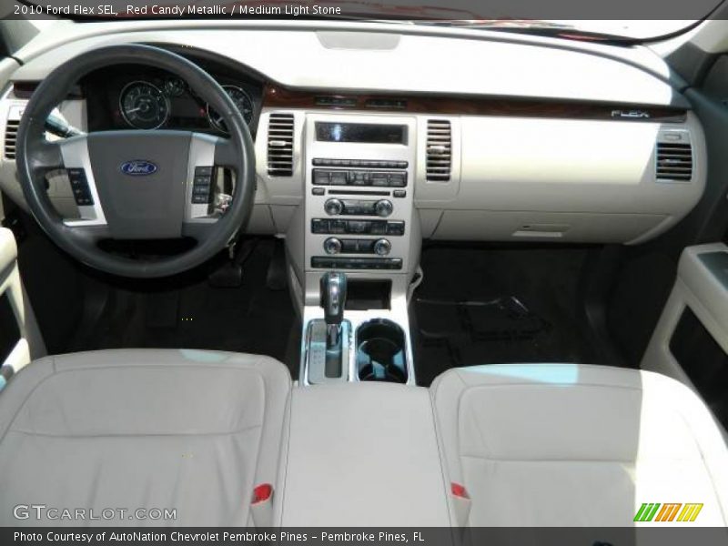 Red Candy Metallic / Medium Light Stone 2010 Ford Flex SEL