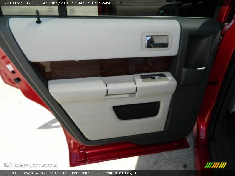 Red Candy Metallic / Medium Light Stone 2010 Ford Flex SEL