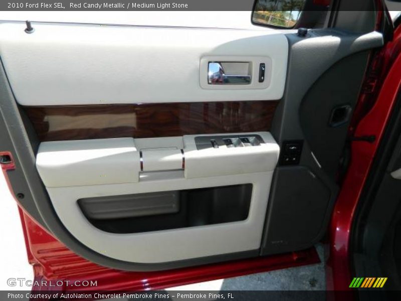 Red Candy Metallic / Medium Light Stone 2010 Ford Flex SEL