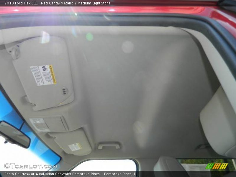Red Candy Metallic / Medium Light Stone 2010 Ford Flex SEL