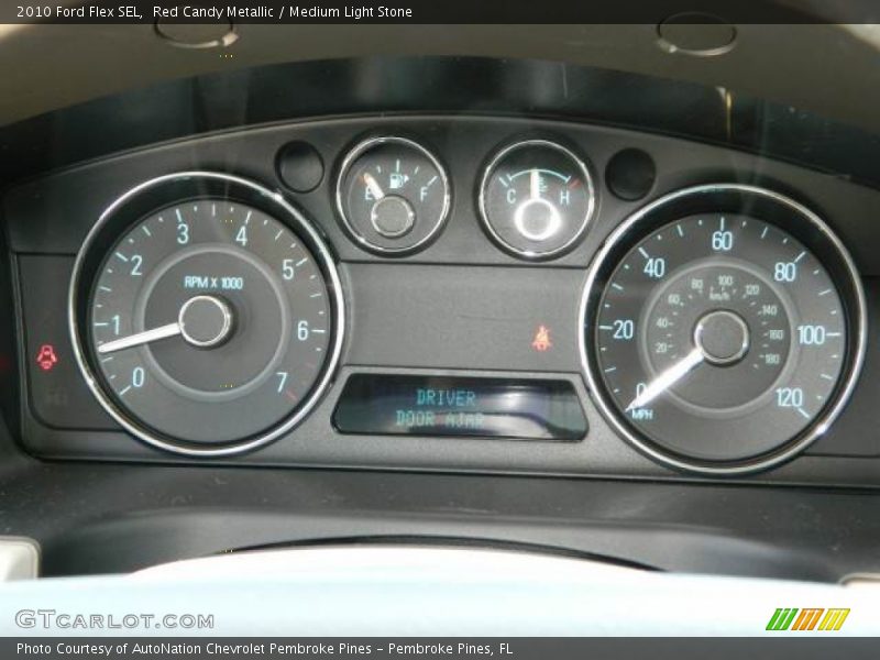 Red Candy Metallic / Medium Light Stone 2010 Ford Flex SEL