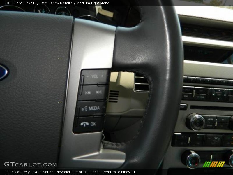 Red Candy Metallic / Medium Light Stone 2010 Ford Flex SEL