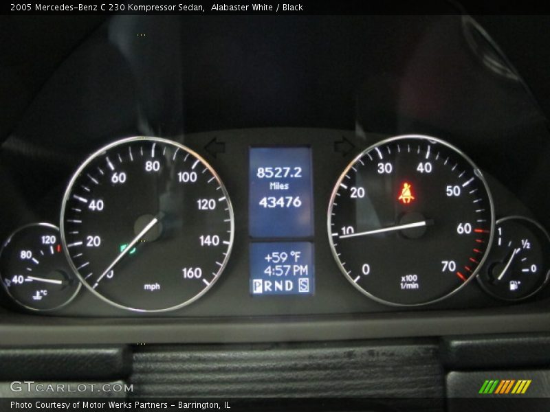 Alabaster White / Black 2005 Mercedes-Benz C 230 Kompressor Sedan
