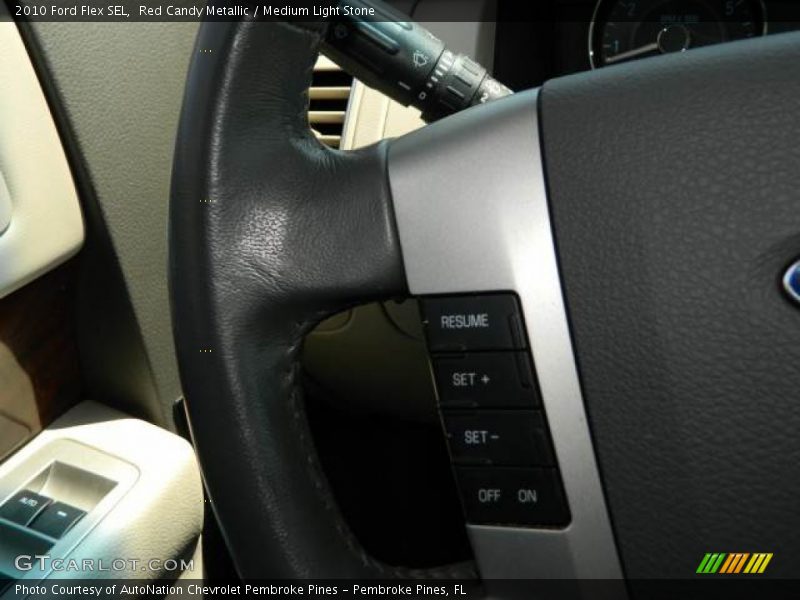 Red Candy Metallic / Medium Light Stone 2010 Ford Flex SEL