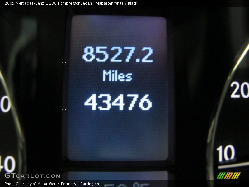 Alabaster White / Black 2005 Mercedes-Benz C 230 Kompressor Sedan