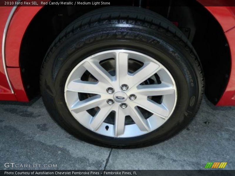 Red Candy Metallic / Medium Light Stone 2010 Ford Flex SEL