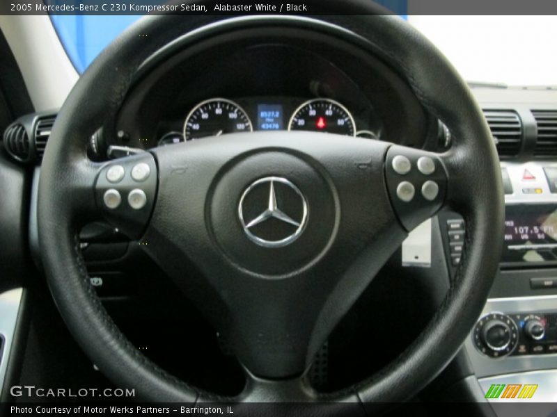 Alabaster White / Black 2005 Mercedes-Benz C 230 Kompressor Sedan