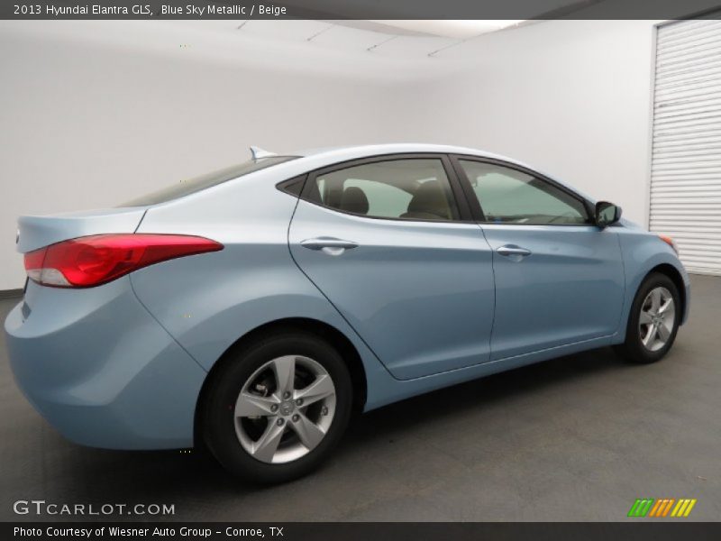 Blue Sky Metallic / Beige 2013 Hyundai Elantra GLS