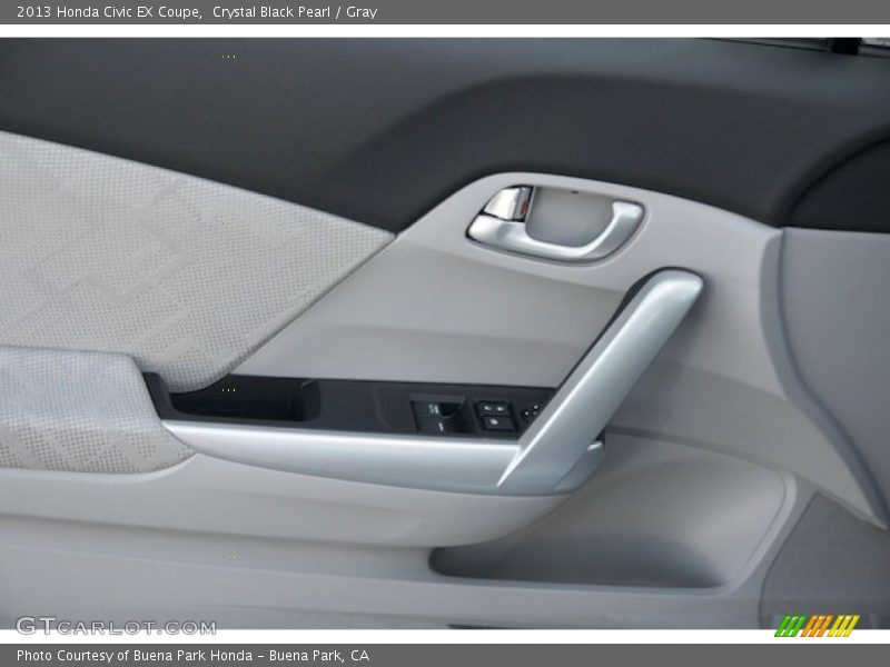 Crystal Black Pearl / Gray 2013 Honda Civic EX Coupe