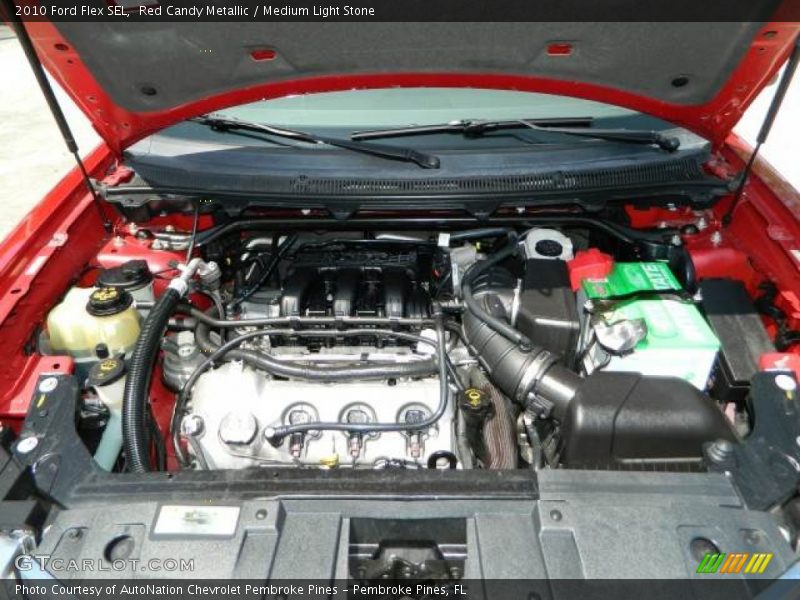 Red Candy Metallic / Medium Light Stone 2010 Ford Flex SEL