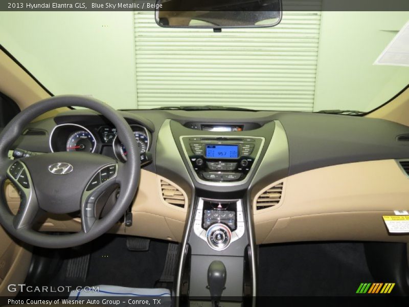 Blue Sky Metallic / Beige 2013 Hyundai Elantra GLS