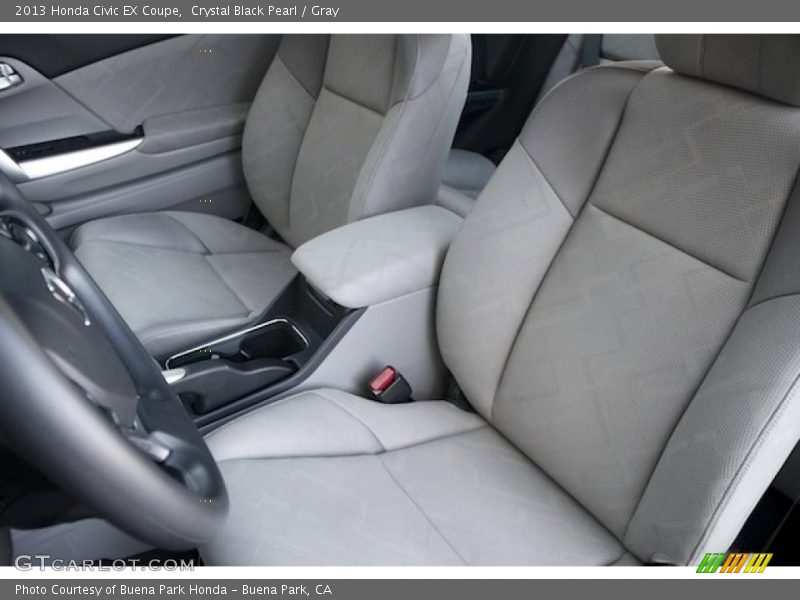 Crystal Black Pearl / Gray 2013 Honda Civic EX Coupe