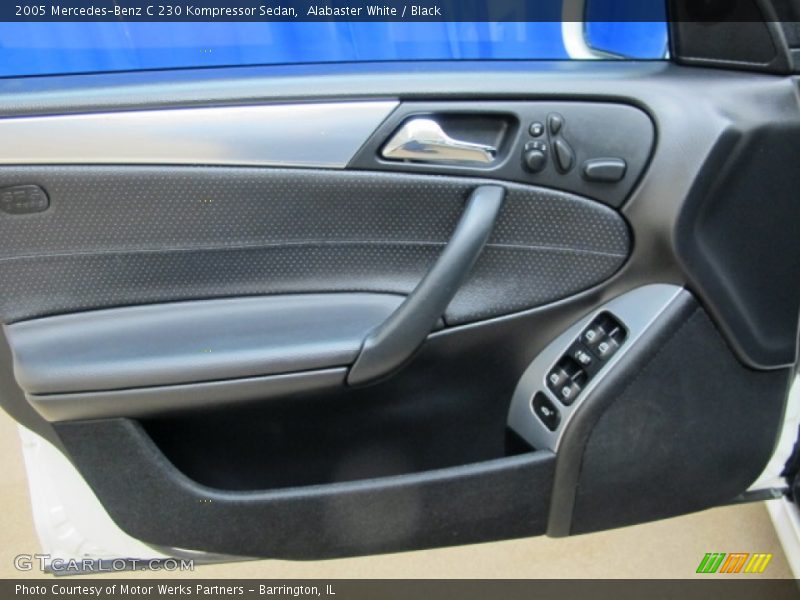 Alabaster White / Black 2005 Mercedes-Benz C 230 Kompressor Sedan
