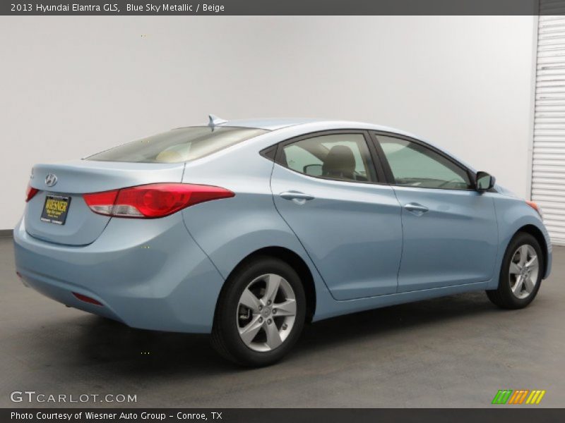 Blue Sky Metallic / Beige 2013 Hyundai Elantra GLS