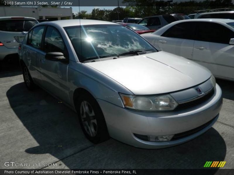 Silver / Gray 2003 Saturn ION 3 Sedan