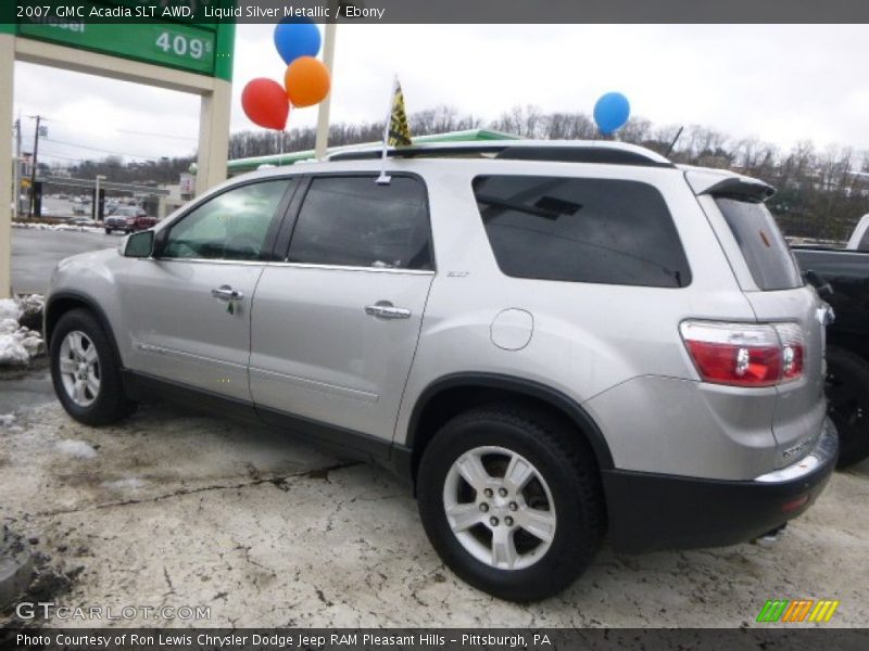 Liquid Silver Metallic / Ebony 2007 GMC Acadia SLT AWD