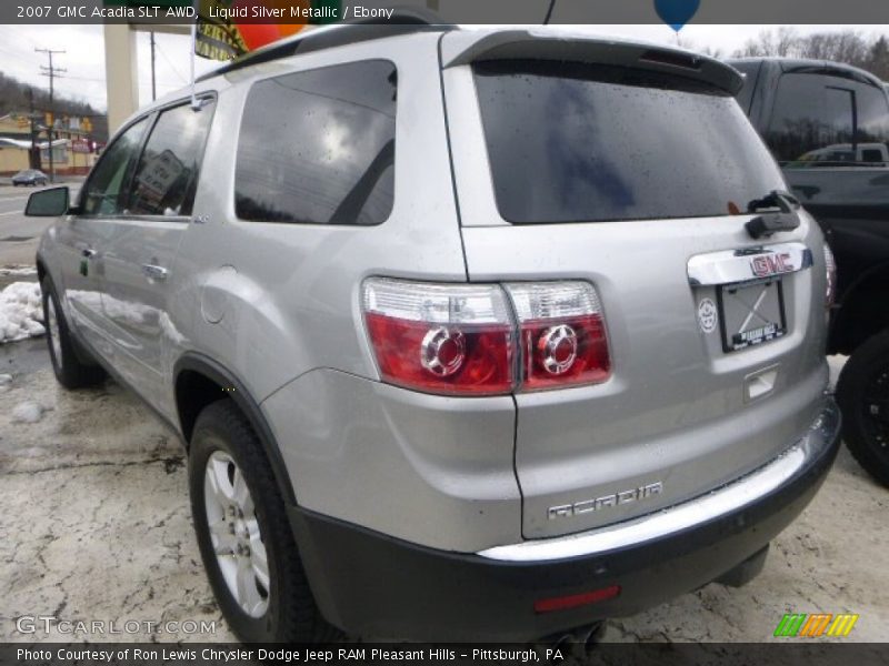 Liquid Silver Metallic / Ebony 2007 GMC Acadia SLT AWD