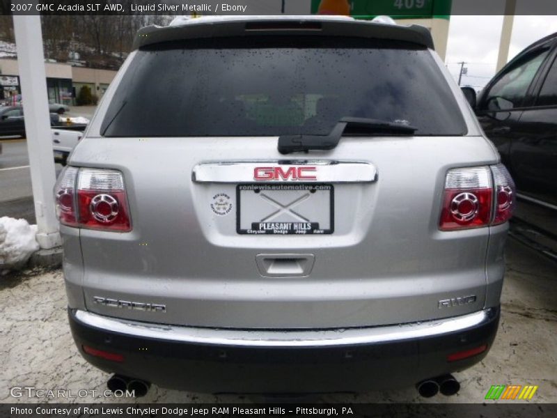 Liquid Silver Metallic / Ebony 2007 GMC Acadia SLT AWD